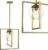 1-lichts helder glazen luxe hanglamp geborsteld brons – moderne goud hanglamp – design woonkamer plafondlamp – interieur hangende lamp – perfecte hanglamp voor in de keuken