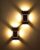 1 stuks 12 Led Warm Wit Tuinverlichting -Vier zijden Gloeiend licht- Zonne-energie- Wand Verlichting- Waterdicht- Balkon Verlichting-Ruitvorm- Tuinverlichting Op Zonneenergie -…