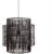 1304 Design – Hanglamp – BRANDON – Rotan – Mat Zwart – Ø50x50cm