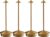 4 Stuks – Tafellamp – Oplaadbaar – Goud – Dimbaar – 29CM – Aluminium – Bureaulamp – Tafellamp Slaapkamer – Draadloos