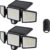 Auronic Solar Buitenlamp met Bewegingssensor – Wandlamp met Sensor – Zonne-energie – 210 LED’s – IP65 – 2 Stuks – Zwart
