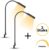 B-care Leeslamp Met Dimfunctie – Set Van 2 Stuks – Voor Bureau en Bed – Leeslamp Voor Boek – Bedlamp – Leeslampje Met Klem – Bureau Lamp – Klemlamp – Mat Zwart – Aluminium