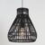 Bamboe Hanglamp – Handgemaakt – Zwart – ⌀37 cm