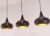 Barco Gaaties – hanglamp – 3lichts – zwart met gouden binnenkant – 130cm