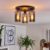 Belanian – 3-delige Cilinder Plafondlamp – Glazen lamp – Industriele lamp – Plafondlamp led – Vintage lamp – Hanglamp – Zwart – designlamp – Smoke lamp