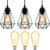 B.K.Licht – Hanglamp incl. 3x vintage lichtbronnen – 2.700 K – ST64