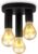 B.K.Licht – Plafondlamp – plafondspots met 3 lichtpunten – zwarte spotjes – draaibar – kantelbaar – opbouwspots – industrieel – plafoniere – excl. E27