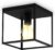 B.K.Licht – Zwarte Plafondlamp – decoratiev – industriële plafonniére – metaalen – E27 fitting – excl. lichtbron