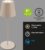 BRILONER – Snoerloze tafellamp – Touch – In hoogte verstelbaar – Verwisselbare batterij – Verwisselbare voet – Ø36 x 10,5 cm – Beige