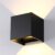 Buitenlamp / wandlamp Cube Zwart – IP54 – Geïntegreerd LED 2 x 3W 3000K lichtspreiding instelbaar