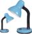 Bureaulamp blauw – buigzame poot – metaal – kinderkamer