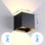 CaptainXL Wandlamp – Wandlamp Binnen en Buiten – Verlichting – Buitenlamp met Bewegingssensor – Muurlamp – Led Lampen – Verstelbare Lamp – Kubus Zwart
