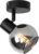 Elumia® Taza Plafondlamp 1 Spot – Ø 10 cm – Zwart Gecoat Metaal met Rookglas – Plafonnière Binnenlamp met Veiligheidsklasse IP20 – E14 Fitting max. 40 W – Sfeervolle Opbouwspot…
