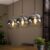Hanglamp Bubble shaded | 95 cm | 3 lichts | rookglas | eettafel lamp | eetkamer / woonkamer | glazen bollen | landelijk / modern