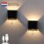 HappyLEDS® Wandlamp Oplaadbaar – Wandlamp Voor Binnen en Buiten – Up & Down Licht- 2700k – Zwart – 2 stuks