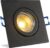 IP44 LED Inbouwspot Finley – badkamer of buiten – Vierkante spot – Zwart – Warm Wit – 3000K – 4Watt – Philips