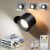 KL Home® LED Wandlamp Oplaadbaar – Wandlamp Binnen – USB Oplaadbaar – Draadloos – Dimbaar – Batterij – Slaapkamer – Woonkamer – Nachtlampje – 360° rotatie – Zonder Boren -…