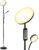 LED Vloerlamp 27W/7W, Dimbaar en Kantelbaar leeslamp, Moderne Staande Lamp met Afstandsbediening&Touchknop, Woonkamer, Slaapkamer, 175cm, met Geheugenfunctie, 2-in-1 Vloerlamp…