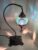 Oosterse Glans – Handgemaakte Mozaïeklamp – Zwaan lamp 35cm – Blauw/Roze