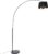 QAZQA arc-basic – Moderne Dimbare LED Smart Booglamp | Vloerlamp | Staande Lamp incl. wifi met Dimmer – 1 lichts – H 176 cm – Zwart Goud – Woonkamer | Slaapkamer