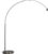 QAZQA arc – Klassieke Staande booglamp – 1 lichts – L 1700 mm – Staal – Woonkamer | Slaapkamer | Keuken