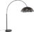 QAZQA pua – Oosterse Booglamp | Vloerlamp | Staande Lamp – 1 lichts – H 194 cm – Zwart – Woonkamer | Slaapkamer | Keuken