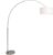 QAZQA Satin – Moderne Staande booglamp – 1 lichts – L 1950 mm – Wit – Woonkamer | Slaapkamer | Keuken