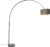 QAZQA xxl – Moderne Booglamp | Vloerlamp | Staande Lamp met kap – 1 lichts – H 2250 mm – Zwart Goud – Woonkamer | Slaapkamer