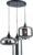 SensaHome MD89136-3 Hanglamp – 3-Lichts Eetkamer Verlichting – Smokey Glazen Eettafel Lamp – E27 Fitting – Exclusief Lichtbron