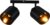 SensaHome MX65200-2 Opbouwspots Zwart – 2-lichts Zwarte Spots – Gouden Binnenkamp – 30x12cm – GU10*3W Fitting – Exclusief Lichtbron