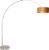Steinhauer Sparkled vloerlamp – booglamp – 230 cm hoog – verstelbaar – staal met okergele lampenkap