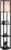 Vloerlamp – Staande lamp – Stalamp – Met opbergruimte – Vloerlamp woonkamer – Staande lampen woonkamer – Vloerlampen Woonkamer – 26L x 26B x 160H cm – Zwart