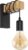 Wandlamp – 1 Lichtbron Vintage Wandarmatuur in Industrieel Ontwerp – Retro Lamp van Staal en Hout – Kleur: Zwart – Bruin – E27