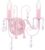 Wandlamp met kralen 2 x E14 roze